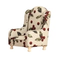 thumbnail image 4 of Sofá miniatura para casa de muñecas, sillón, sofá auxiliar, tela, decoración retro americana Estampado floral beige, 4 of 9