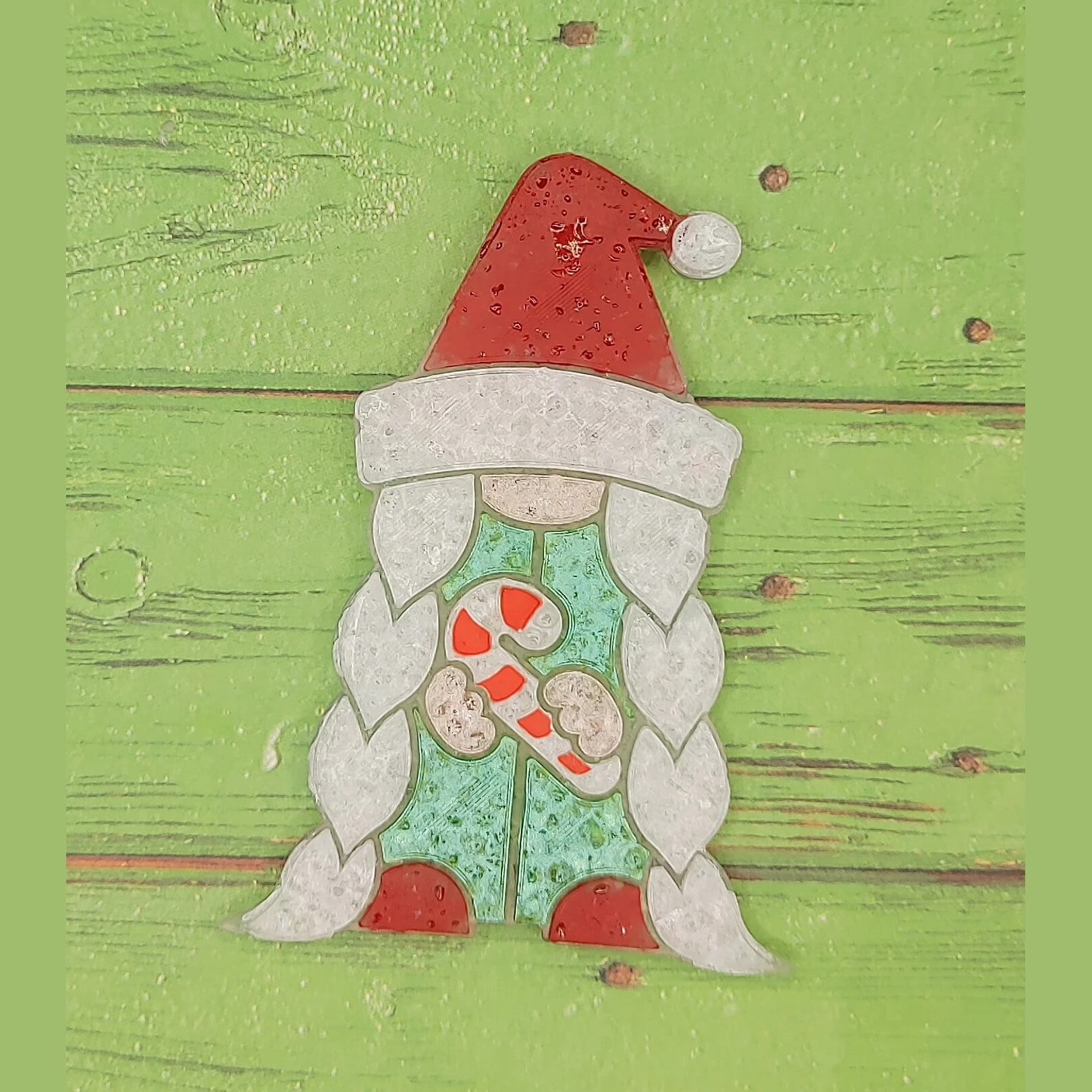 Christmas Gnome with Candy Cane Silicone Freshie Mold
