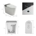 thumbnail image 2 of Smart Toilet, Bidet Toilet with Remote Control, Electric Tankless Toilet with LED Display, Aromatherapy System, Warm Water And Dry, Off Seat and Foot Sensor Flush, White, 2 of 7