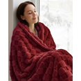 thumbnail image 5 of Utopia Bedding Plush Checkered Fleece Blanket Burgundy Queen, 90x90 Inch Travel Friendly, Soft Cozy Throw Blanket for Couch, Sofa, Bed - Home Decor Gift for Kids, Women and Men, 5 of 5