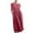 Wine, variant on Patlollav Clearance Womens,Woman Fashion Solid Sleeveless Round-Neck Retro Long Dress