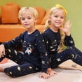 thumbnail image 5 of LIIPEE Cartoon Graphic Pajamas For Boys Long Sleeve Tees And Pants Pajama Set 2 Piece Kids Autumn Comfortable Cute Everyday Sleepwear,12-13 Years, 5 of 9