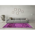 thumbnail image 3 of Ahgly Company Indoor Square Medallion Purple Traditional Area Rugs, 5' Square, 3 of 4