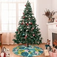 thumbnail image 7 of KLL 30" Christmas Tree Skirt Tropical Floral Xmas Tree Skirts Mat for New Year Xmas Holiday Party Indoor Outdoor Home Decoration, 7 of 7