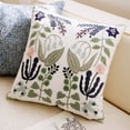 thumbnail image 2 of Funda de cojín con bordado floral elegante de pájaros, 45 x 45 cm, 2 of 2