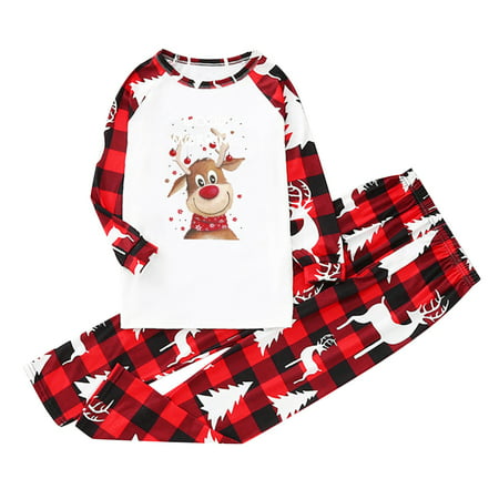 

ZXHACSJ Family Christmas Matching Pajamas Set Xmas Adult Kids Mother And Daughter her Son Sleepwear Baby Family Look Outfits Kids 8 Years