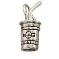 thumbnail image 1 of Sterling Silver 18" .8mm Box Chain Soda Cup Straw Pendant Necklace, 1 of 2