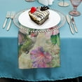 thumbnail image 4 of WYYP Hummingbird Flowers Polyester Cloth Napkins for Party Dining Table Decor 2 PCS, 4 of 7