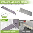 thumbnail image 3 of MEDEHOO Large Rabbit Hutch Outdoor 2-Level Wooden Chicken Coop Indoor Weatherproof Bunny Cage Guinea Pig House with Waterproof Roof, Leak-Proof Pull Out Tray, Lockable Door for Small Animals (Grey), 3 of 8