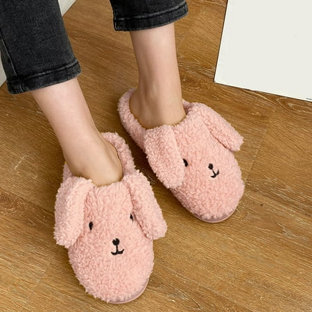 

Slippers Women s Shoes Couple Style Plaid Plush Home Warm Cotton Slippers