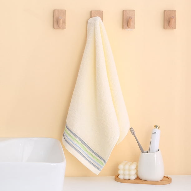 Nvzi Juego de 3 toallas de algodón multiusos para baño, gimnasio, ducha, deportes y como toalla. Resiste diversas situaciones sin esfuerzo. 34 x 72 cm (amarillo).
