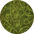 thumbnail image 1 of Ahgly Company Indoor Round Abstract Green Modern Area Rugs, 8' Round, 1 of 4