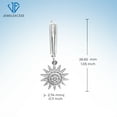 thumbnail image 5 of JEWELEXCESS Diamond Sun Earrings for Women – .925 Sterling Silver Sun Earrings – Genuine White Diamond Jewelry – Sun Charm Birthday Gifts, 5 of 5