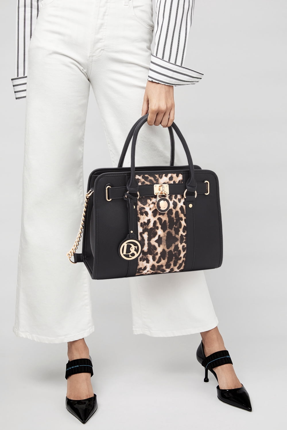 Dasein Women Handbags Purses Two Tone Satchel Bags Top Handle Shoulder Bags Work Tote with Matching Wallet