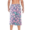 thumbnail image 2 of Mens Shower Wrap Adjustable Bath Wrap Towel Body Towels for Gym Shower Sauna Spa Pink Teal Small Flowers 60x28, 2 of 7