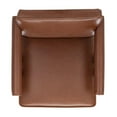 thumbnail image 4 of SAFAVIEH Suri Mid-Century Glam Arm Chair, Cognac Leather/Walnut, 4 of 10