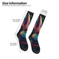 thumbnail image 2 of Naloa Colorful Patterned Rabbit Thigh High Socks Extra Long Stretchy Sock Women Over Knee High Opaque Stocking Daily Wear, 2 of 6
