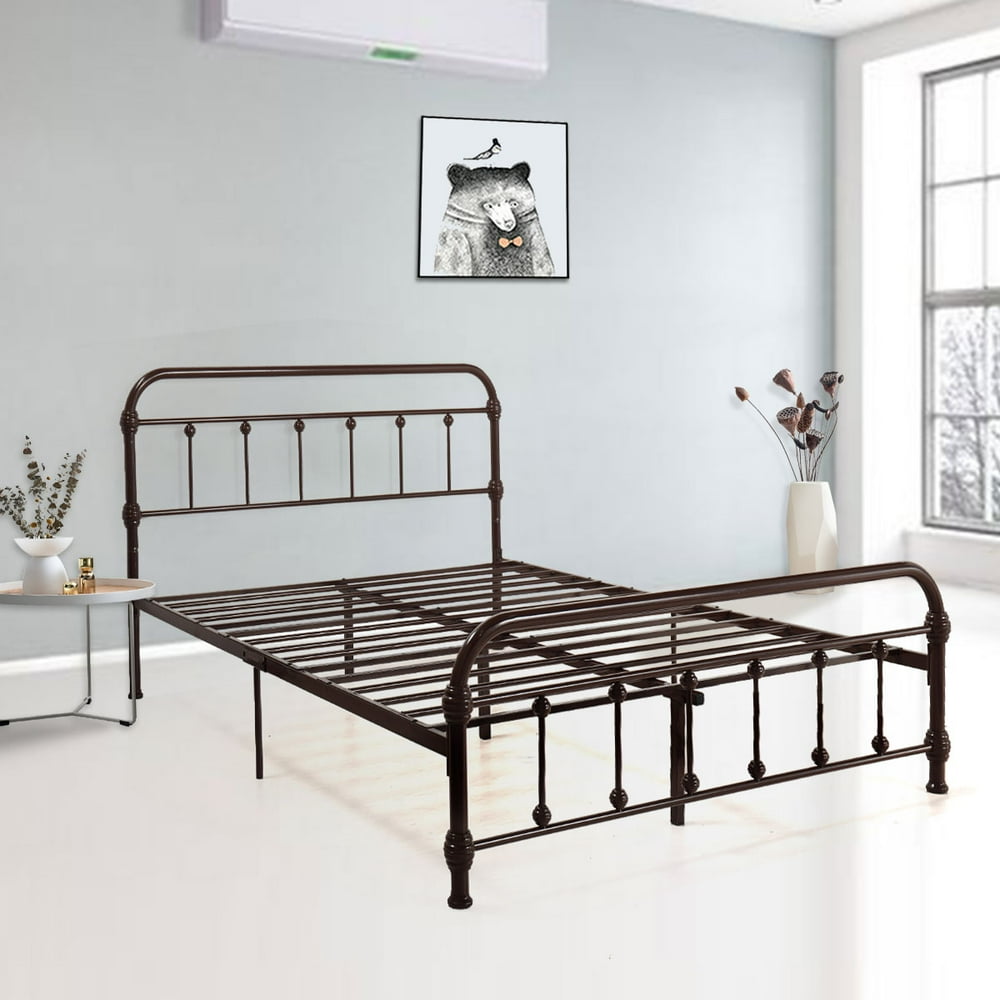 Veryke Bed Frame, Heavy Duty Metal Frame Platform Bed Frame, Mattress
