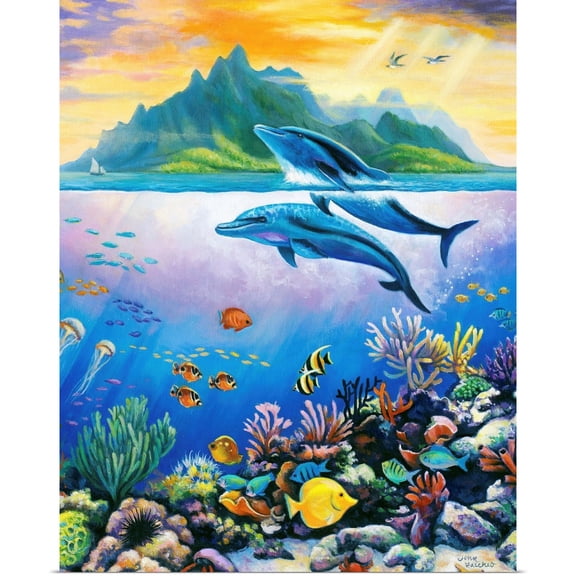 Great BIG Canvas | Rolled John Zaccheo Poster Print entitled Paradise