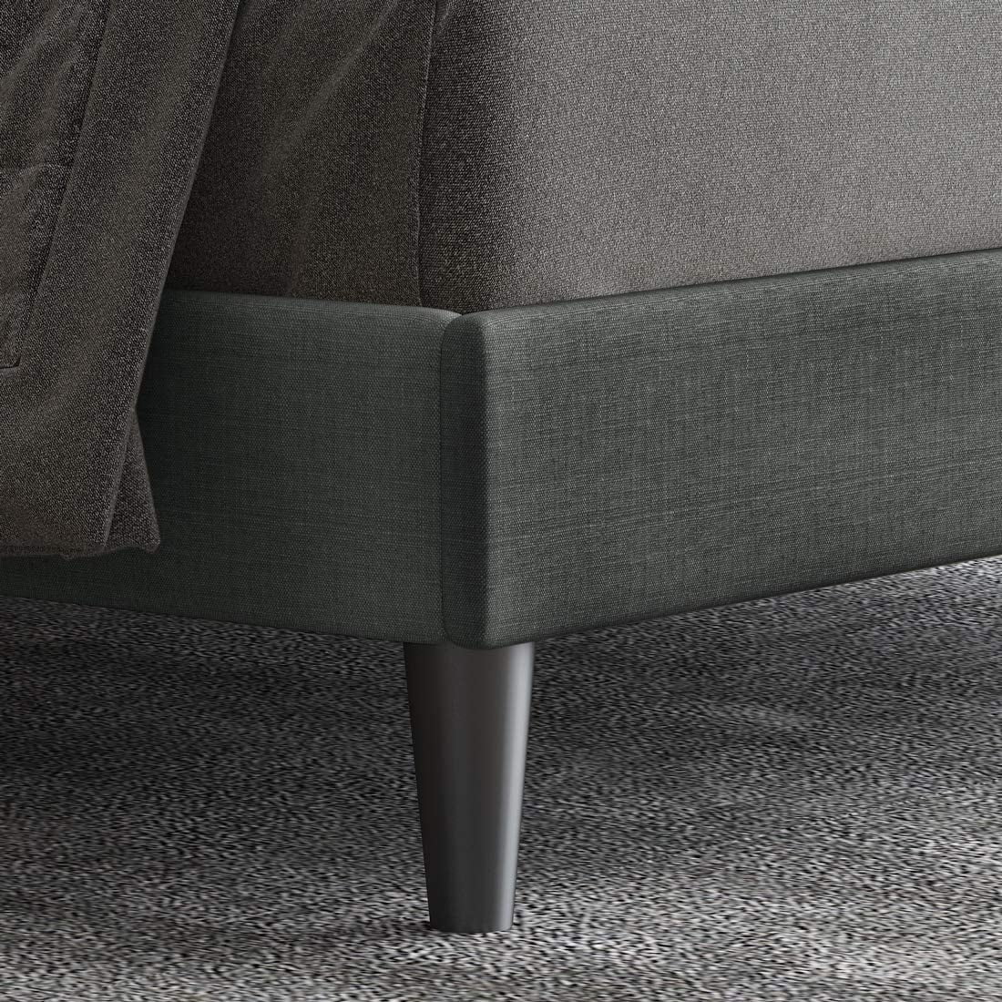 Buy Allewie Full Size Fabric Upholstered Button Tufted Platform Bed Frame Dark Grey Online At Buy Allewie Full Size Fabric Upholstered Button Tufted Platform Bed Frame Dark Grey Online At