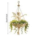 thumbnail image 2 of 2PCS Winged Fairy Dancer Hanging Planter, Decorative Resin Holder for Succulents and Small Flowers Indoor Outdoor, 2 of 7