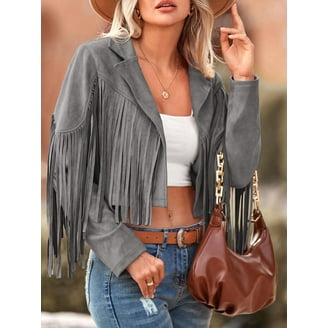 Scyoekwg Leather Jacket for Womens Long Sleeve Lapel Casual