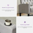 thumbnail image 4 of LAZZO 62" Loveseat Sofa, Tufted Couch with USB Ports and Cupholders for Living Room, Office and Bedroom, Light Gray, 4 of 9