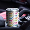 thumbnail image 4 of 30oz Colorful Funny Dachshund Tumblers Stainless Steel Tumbler with Lid and Straw,Vacuum Insulated Double Wall Travel Tumbler Cups Mug with Cleaning Brush for Coffee,Tea, 4 of 7