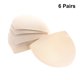thumbnail image 2 of 6 pares de almohadillas extraíbles para sujetador, almohadillas triangulares de esponja para ropa interior deportiva y trajes de baño (beige), 2 of 5
