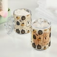 thumbnail image 2 of Yayeee 2 Pack Qtip Holder Bathroom Cotton Swab Canister with Lid Clear Dispenser Set, Halloween Black Pumpkins, 2 of 6