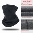 thumbnail image 4 of Unisex Winter Fleece Neck Gaiter & Face Mask: Thickened Windproof Warmth for Skiing, Cycling & Outdoor Sports - Durable One-Size Design for Cold Weather Protection (A01-WB-B-03 Black), 4 of 6