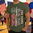 thumbnail image 2 of xfsWaSs Mens 250th Anniversary T Shirts American Flag T-Shirt Patriotic Shirts Short Sleeve Tshirt 4th Of July Shirts Holiday Celebration 250 Years USA Tshirts, 2 of 4