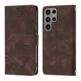 thumbnail image 2 of Tarise Phone Case for Samsung Galaxy S23 Ultra, Premium PU Leather Card Holder Wrist Strap Magnetic Closure Flip Stand Function TPU Interior Book Cover for Samsung S23 Ultra 5G Wallet Case, Brown, 2 of 7