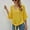 Yellow, variant on Guzom Womens V - neck Thin Lace Up Hollowed Out Knit Sweater Blouse for Casual and Daily Wear,Yellow,Size XL