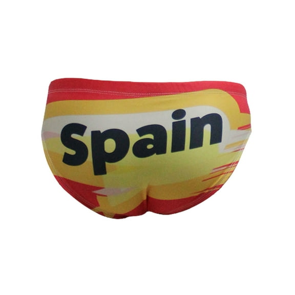 Men's Swimsuit Brief Athletic Swimwear MTS Spain Orange, Water Polo, Underwater Rugby, High Performance