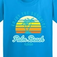 thumbnail image 4 of Inktastic Summer Enjoy the Sunshine Palm Beach Florida in Blue Youth T-Shirt, 4 of 5