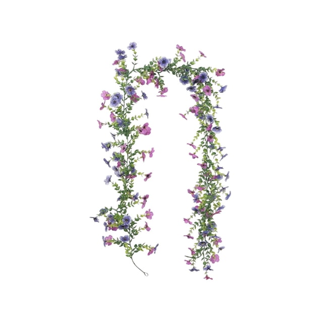HWRETIE Artificial Flower Vines,Simulation Purple Vines for Restaurant Summer Decoration