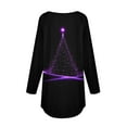 thumbnail image 5 of asdoklhq Christmas Turtleneck Sweater Women Casual Long Sleeve Round Neck Pullover Loose Blouse Ethnic Style Printed ShirtsTops Black S, 5 of 5