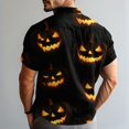 thumbnail image 5 of JGNGSHN Men’s Halloween Shirts Casual Button Down Short Sleeve Hawaiian Holiday Shirt Colorful Funny Skull Printed Tees, 5 of 8
