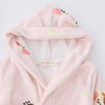 thumbnail image 4 of Boys Girls Kids Cartoon Hooded Bathrobe Flannel Toddler Robe Pajamas for 18 24 Months 3T 4T 5T 6T 7T 8T Toddler Winter Clothes Cozy Thick Sleepwear for All Seasons,Pink,Size 18-24 Months, 4 of 6
