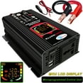 thumbnail image 3 of Modified Sine Inverter High Frequency 6000W Power Watt Power Inverter DC to AC Converter Car Power Inverter with 2.1A Dual USB Port Battery Clips Car Plug LCD Display Screen, 3 of 7