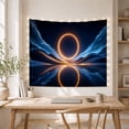 thumbnail image 5 of Luminous Golden Ring in Cosmic Landscape, Dreamy Celestial Style for Space Lovers, Celestial Wall Art Christmas Gift Tapestry Wall Hanging for Bedroom, Living Room and Dorm, 5 of 6