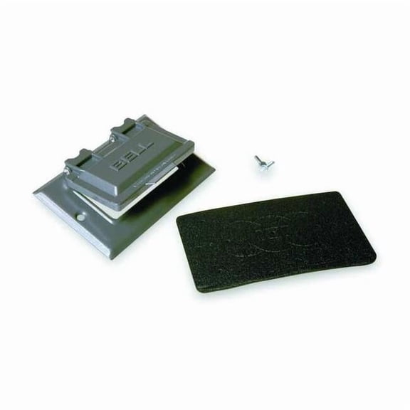 Bell Single Gang Rectangular Aluminum Gray GFCI Outdoor Box Cover 5101-0 Pack of 24