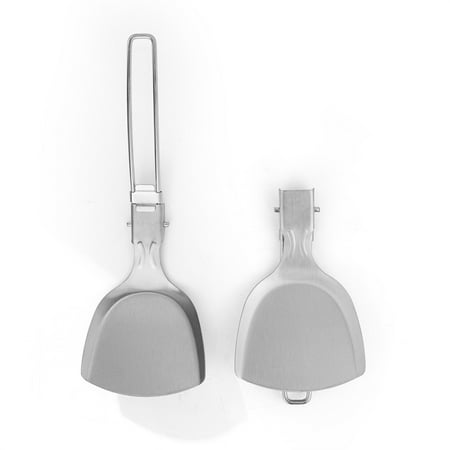 

GOODLUCKY Camping Cooking Utensils Stainless Steel Foldable Spatula Spoon