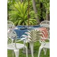 thumbnail image 3 of Outdoor Tablecloth with Umbrella Hole for Patio/Picnic/Party/Camping, Orange Green Blue Palm Leaves Waterproof Table Cloth Round Cover Washable, Summer Botanical Tropical Leaf (Dia 60"), 3 of 9