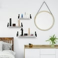 thumbnail image 2 of Oumilen Rustic 4" x 15" White-Brown Floating Shelf Set of 3, 2 of 6