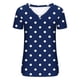 thumbnail image 4 of Puntoco 2024, tops modernos de verano para mujer, camiseta estampada con cuello en V, top moderno y cómodo de manga corta para mujer, 4 of 5