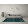 thumbnail image 3 of Ahgly Company Indoor Round Oriental Light Blue Modern Area Rugs, 8' Round, 3 of 4