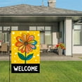 thumbnail image 3 of AMHNF Linen Garden Flag with Colorful Flower Design for Spring Summer Home Outdoor Garden Yard Door Decor 12x18 inch, 3 of 5