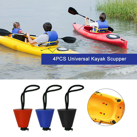 4PCS Best Universal Kayak Scupper Plug Kit Kayak Scupper Plug Kit Canoe Drain Holes Stopper (Best Kayak For The Money)